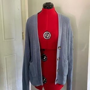 GAP light blue cardigan-L
